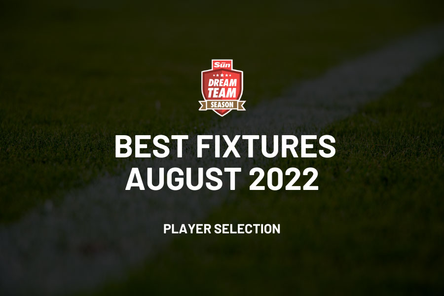 Teams with the best fixtures – August 2022