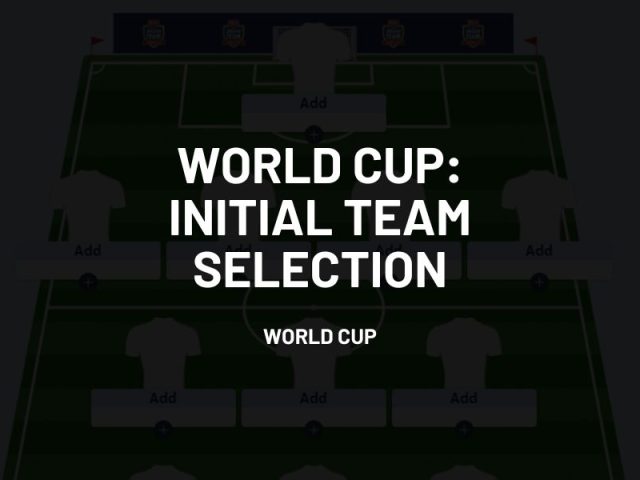 World Cup: Initial Team Selection – Confirmed