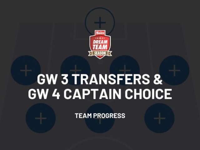 Game Week 3 Transfers & Captain Choice