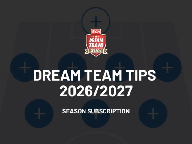 Dream Team Tips 2026/2027 Season Subscription