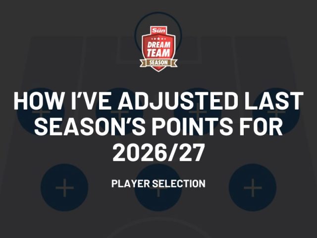Protected: How I’ve Adjusted Last Season’s Dream Team Points for 2026/27
